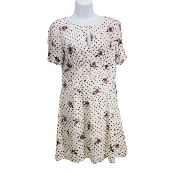 ModCloth Women's The Keyhole‎ Story A-Line Dress White Size 6 - Picture 12 of 13